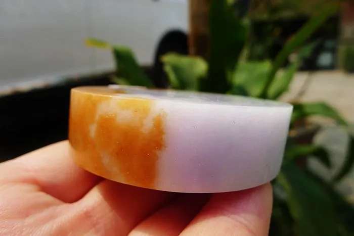 Natural Jade Rough Jadeite Raw (134g,5.65X5.65X1.6cm)