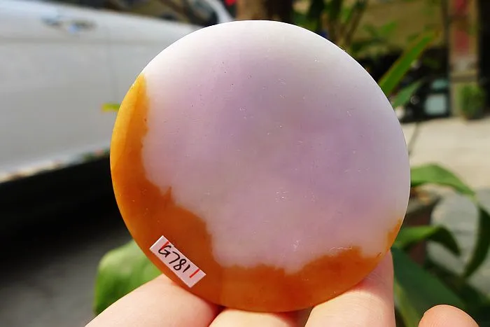 Natural Jade Rough Jadeite Raw (134g,5.65X5.65X1.6cm)
