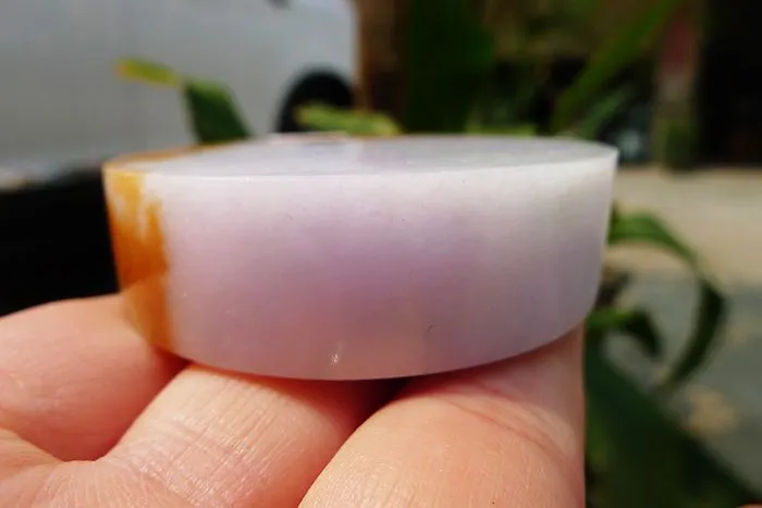Natural Jade Rough Jadeite Raw (134g,5.65X5.65X1.6cm)