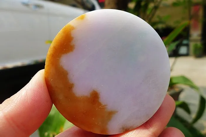 Natural Jade Rough Jadeite Raw (134g,5.65X5.65X1.6cm)