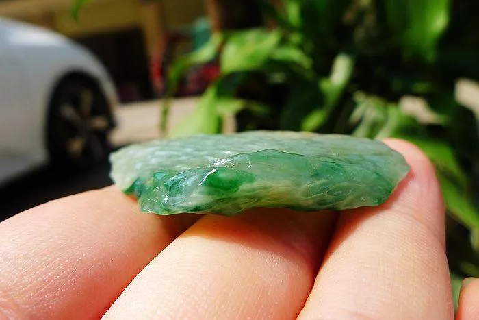Natural Jade Rough Jadeite Raw (14.5g,4.8X3X0.65cm)