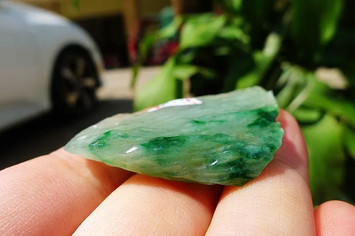 Natural Jade Rough Jadeite Raw (14.5g,4.8X3X0.65cm)
