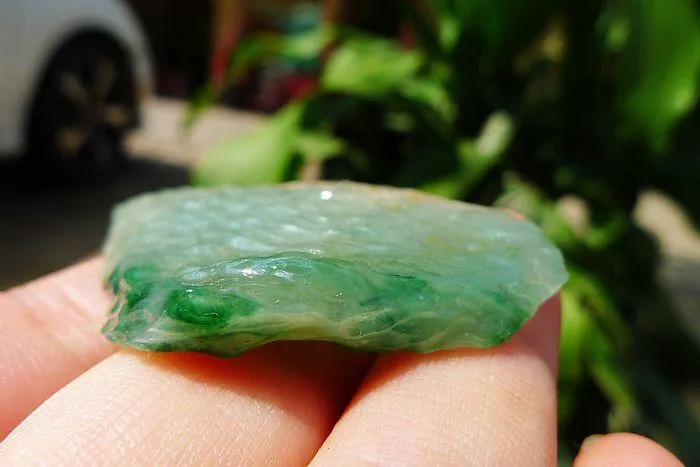Natural Jade Rough Jadeite Raw (14.5g,4.8X3X0.65cm)
