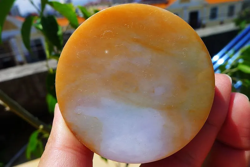 Natural Jade Rough Jadeite Raw (145g,5.4X5.4X1.85cm)