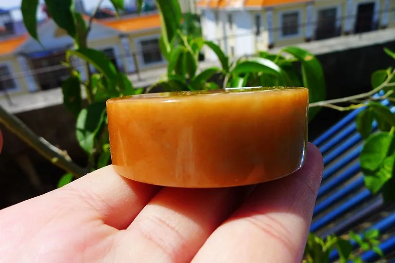 Natural Jade Rough Jadeite Raw (145g,5.4X5.4X1.85cm)