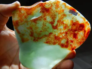 Natural Jade Rough Jadeite Raw (229g, 108X99X13mm)