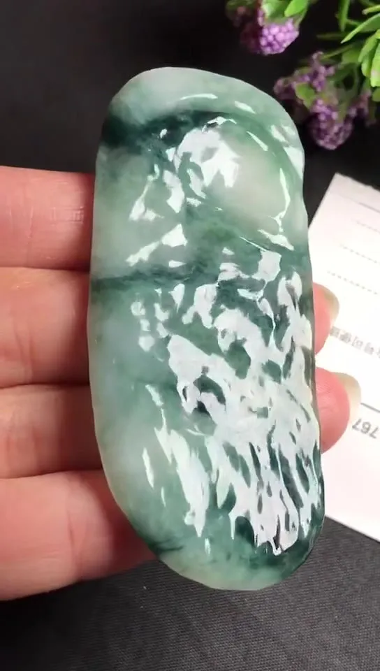 Natural Jade Rough Jadeite Raw (24g,7.3x3.1x0.5cm)-S3203