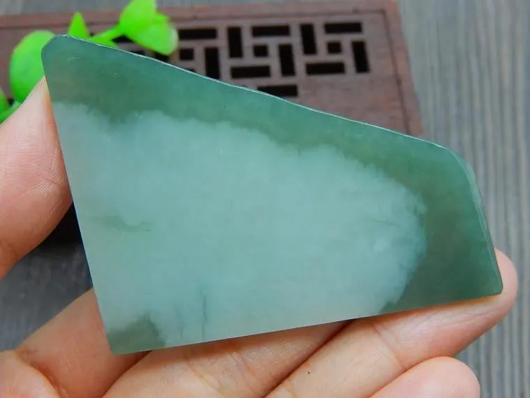 Natural Jade Rough Jadeite Raw (28g, 60X39X4.5mm)