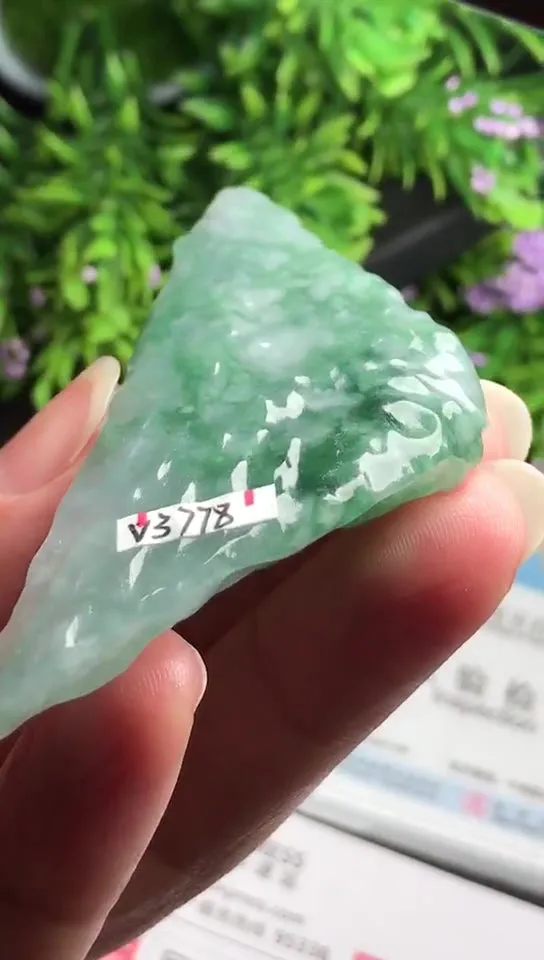 Natural Jade Rough Jadeite Raw (29g,5.4X3.3X0.85cm)-V3778