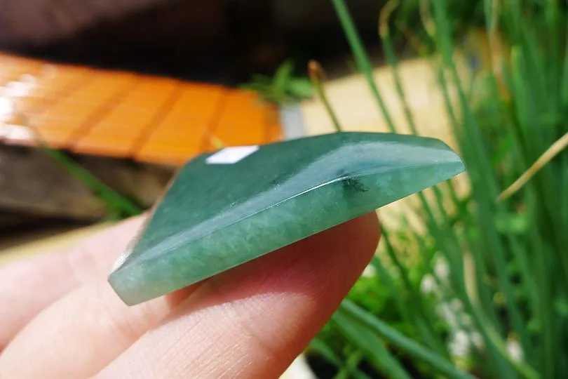 Natural Jade Rough Jadeite Raw (43g,7.7X6.5X0.4cm)