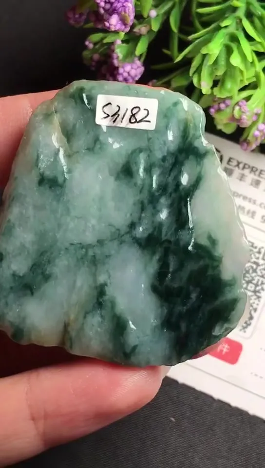 Natural Jade Rough Jadeite Raw (4.6x4.4x0.7cm)-S3182