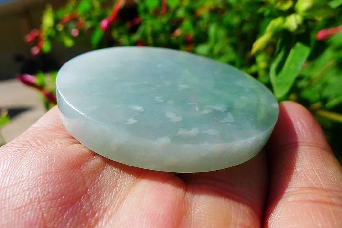 Natural Jade Rough Jadeite Raw (52g,5.2X0.7cm)