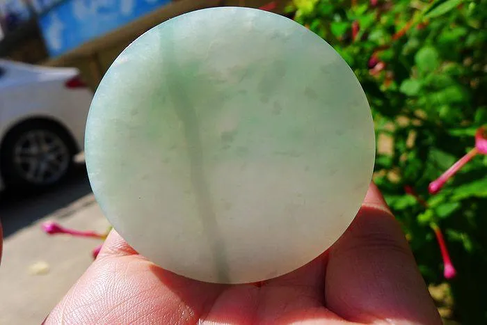 Natural Jade Rough Jadeite Raw (52g,5.2X0.7cm)