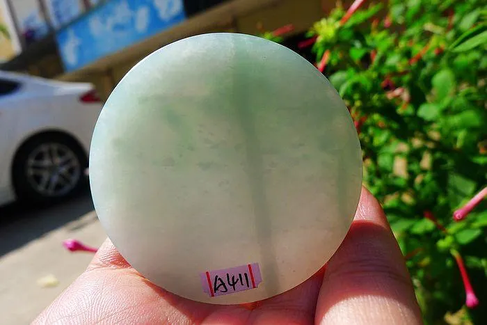 Natural Jade Rough Jadeite Raw (52g,5.2X0.7cm)