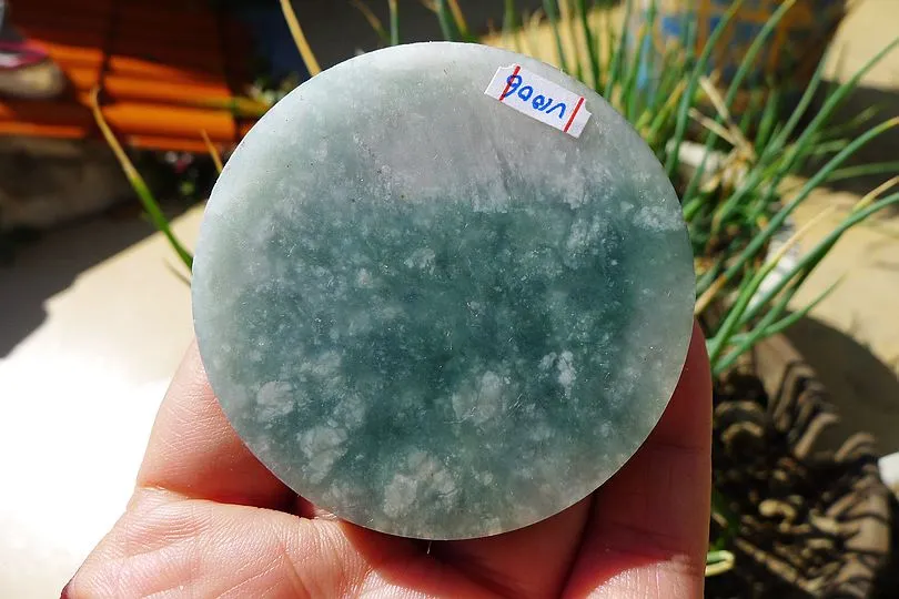 Natural Jade Rough Jadeite Raw (80g,5.75X5.75X0.9cm)