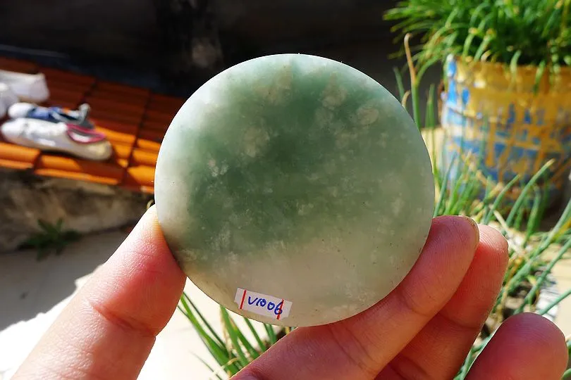 Natural Jade Rough Jadeite Raw (80g,5.75X5.75X0.9cm)