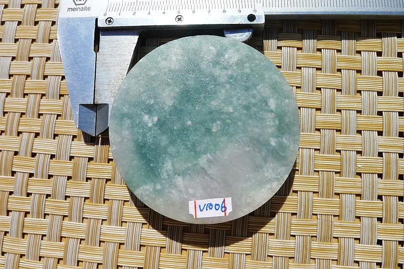 Natural Jade Rough Jadeite Raw (80g,5.75X5.75X0.9cm)