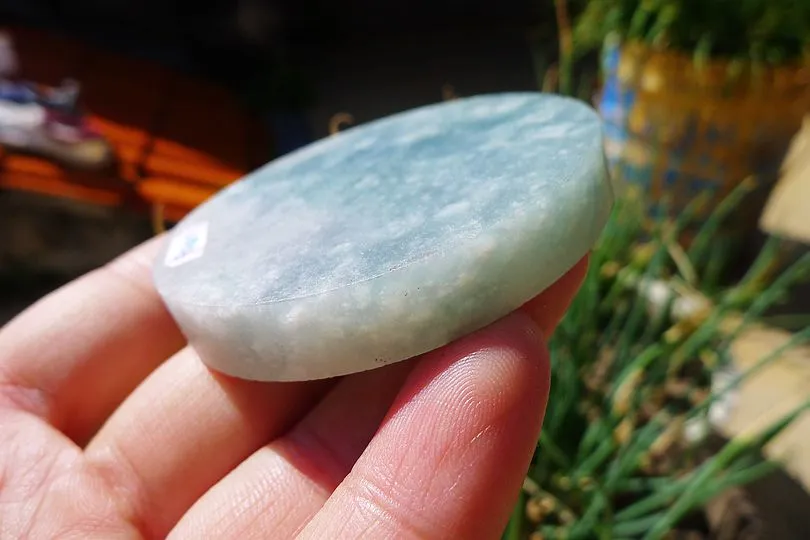 Natural Jade Rough Jadeite Raw (80g,5.75X5.75X0.9cm)