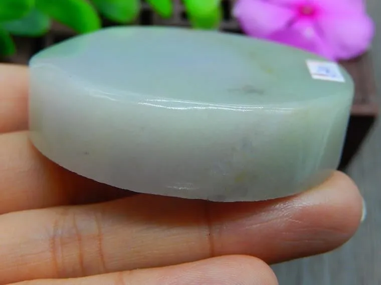 Natural Jade Rough Jadeite Raw (97g, 52X52X13.8mm)