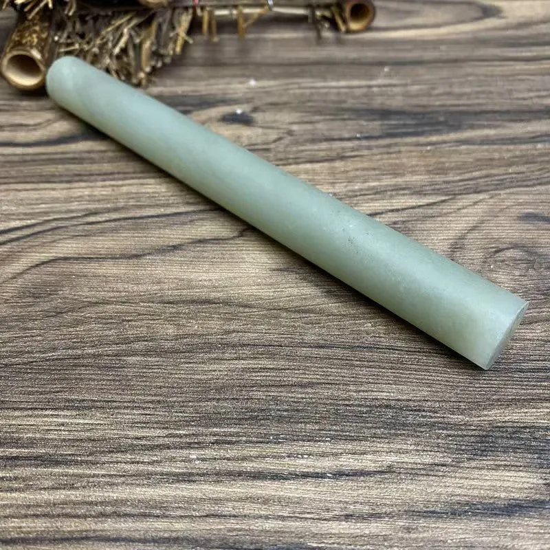 Natural Kunlun Jade Rough Nephrite Raw (117g,16.5X1.7cm)