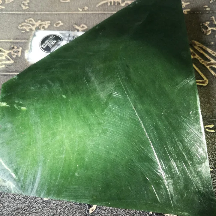 Natural Kunlun Jade Rough Nephrite Raw (274g, 12.5X9X5X1.2cm)