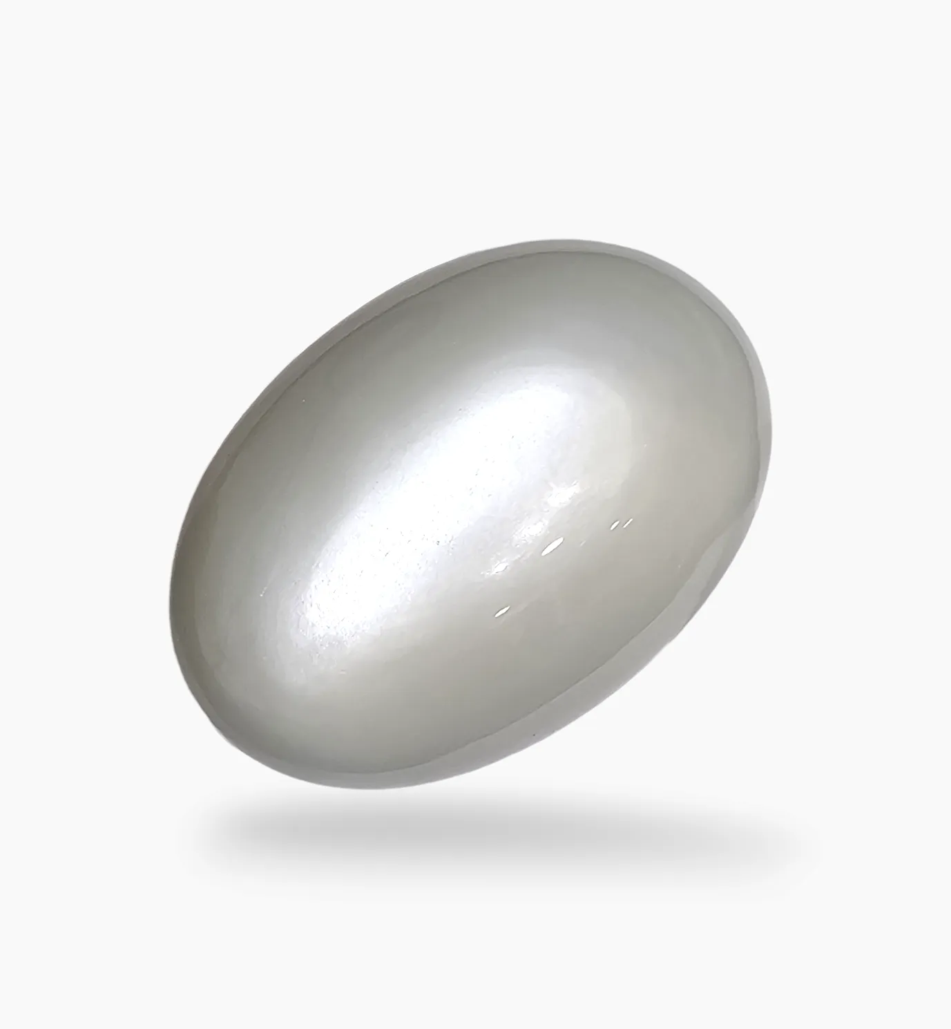 Natural Milky Moonstone Gemstone 53.80 Carats Oval Cabochon Shape ( 33x22mm)