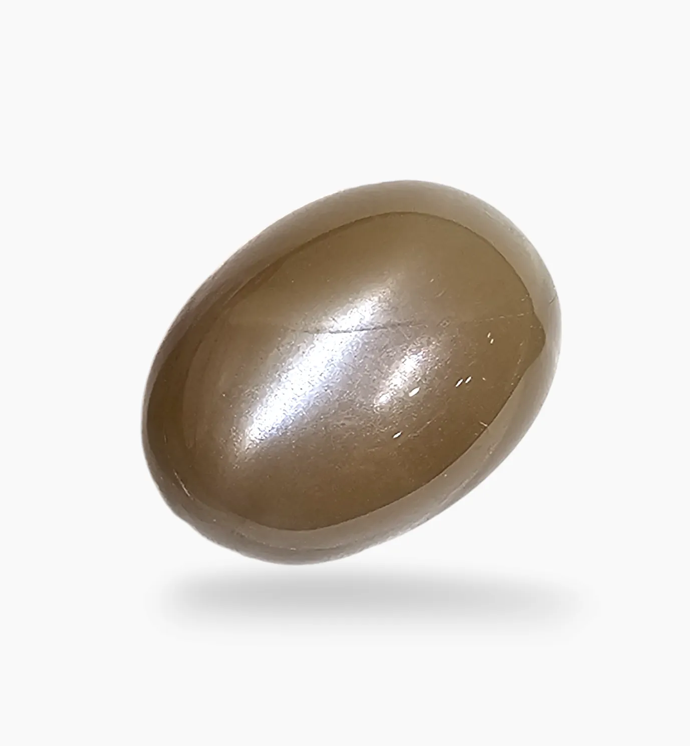 Natural Peach Moonstone Gemstone  8.71 Carats Oval Cabochon Shape 14.5x11mm