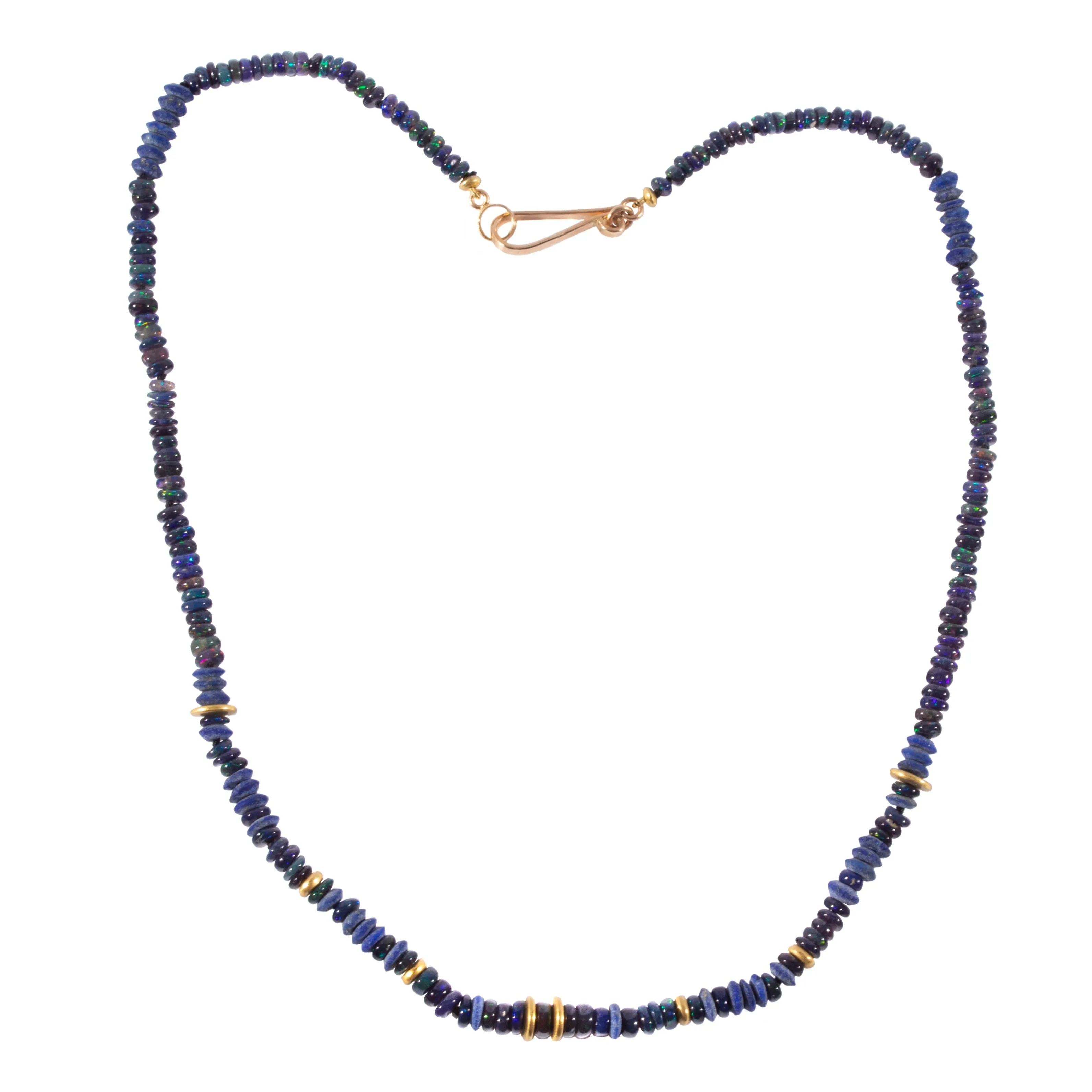 Opal, Lapis Lazuli & High Karat Necklace