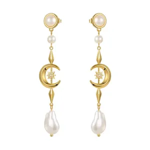 Opulent Pearl Gold Earrings