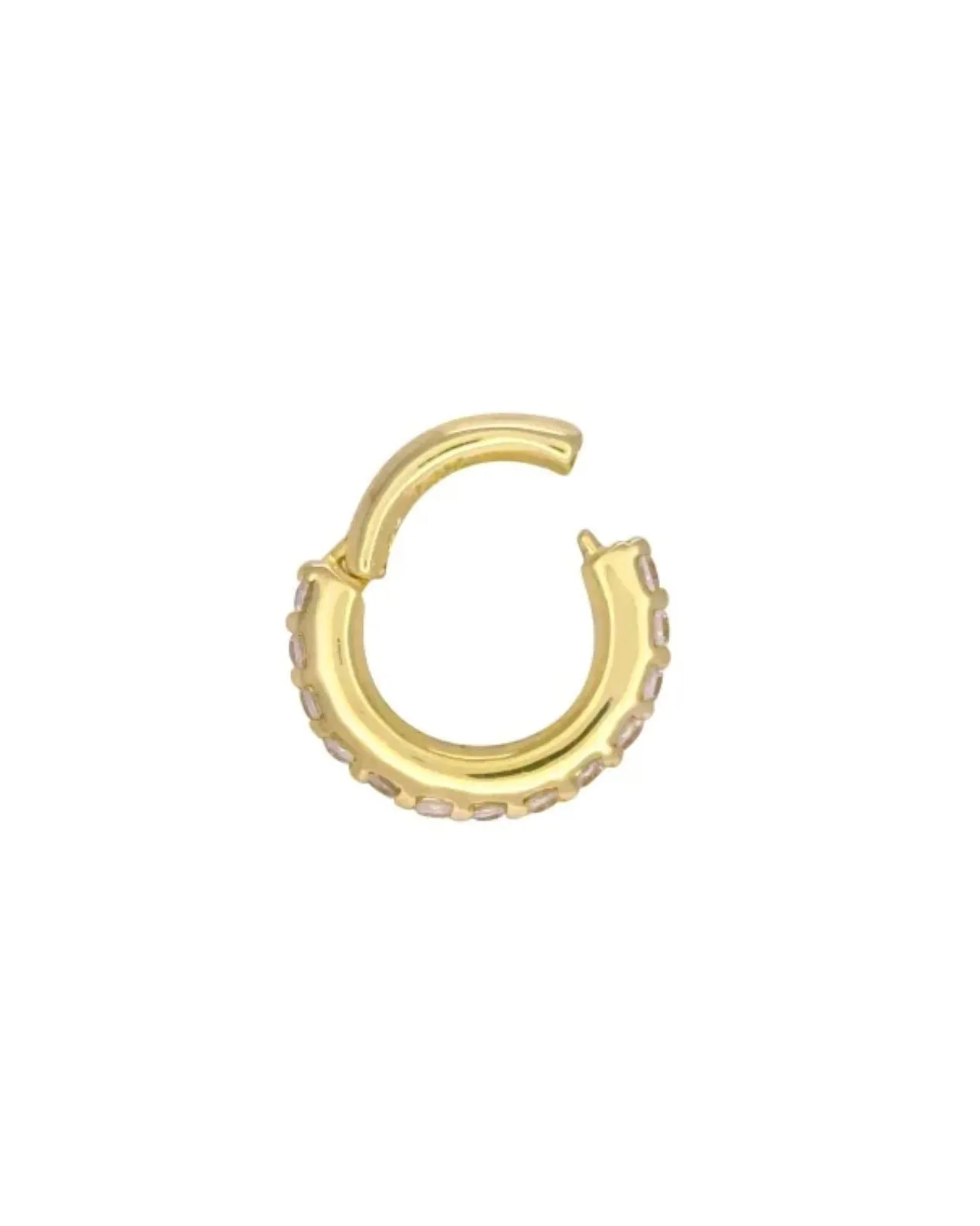 Pave Petite Hoop Earrings