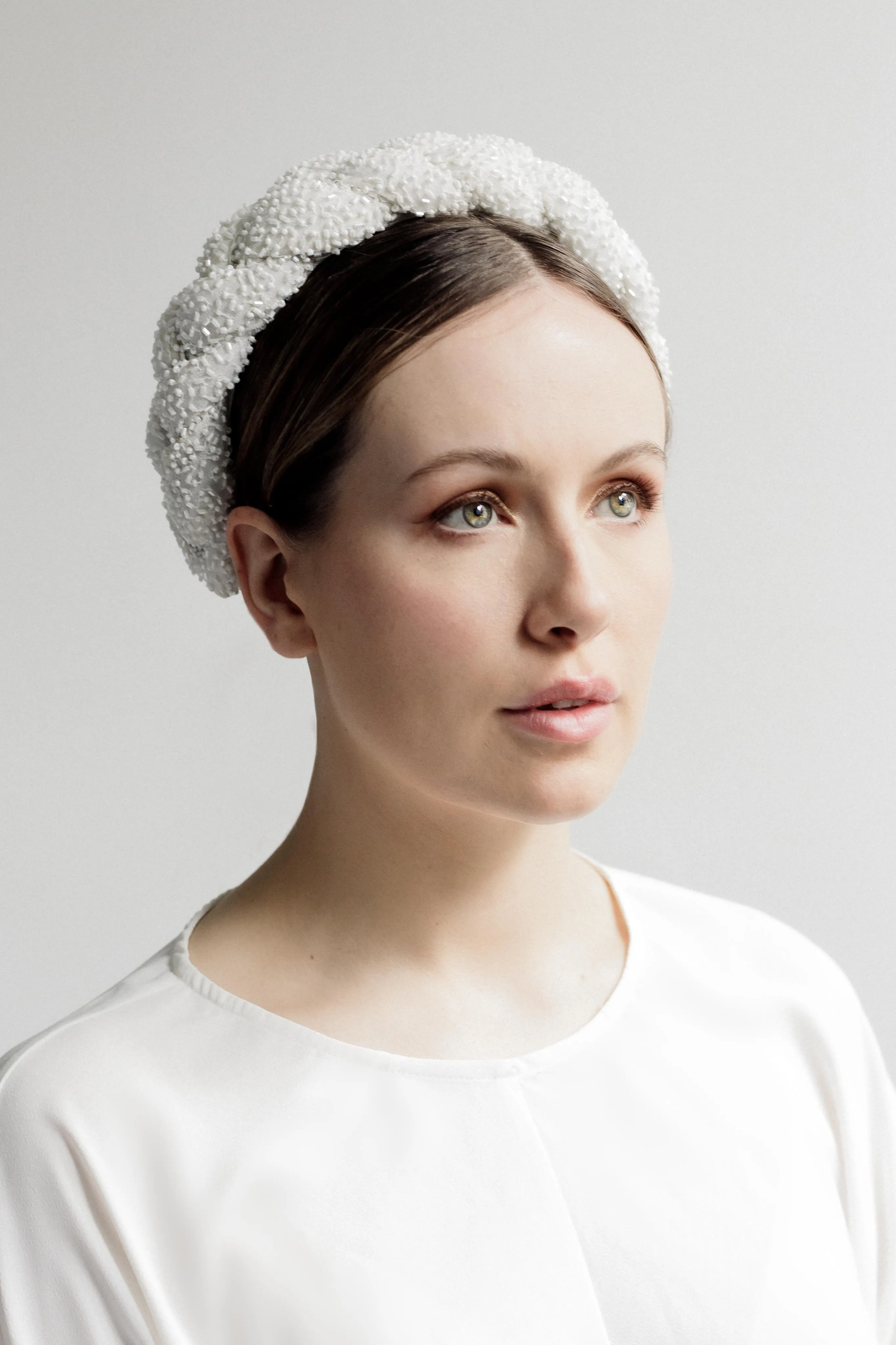 Plaited Beaded Halo Headband - Hera