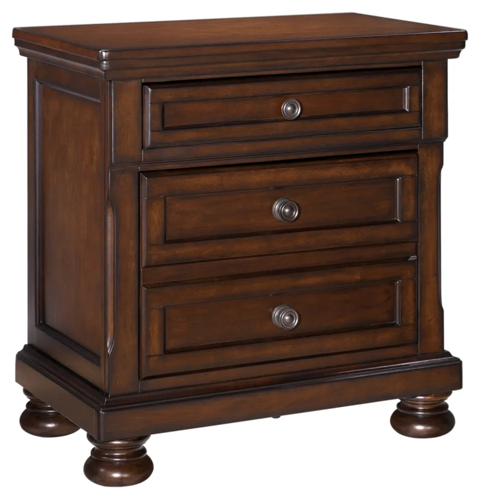 Porter King Panel Bed with Mirrored Dresser, Chest and Nightstand