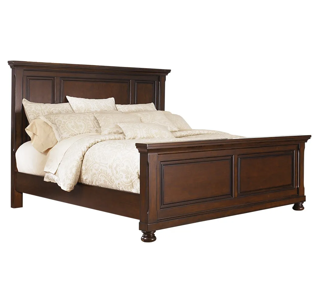 Porter King Panel Bed with Mirrored Dresser, Chest and Nightstand