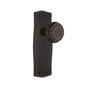 Prairie Long Plate with Mission Knob in Timeless Bronze