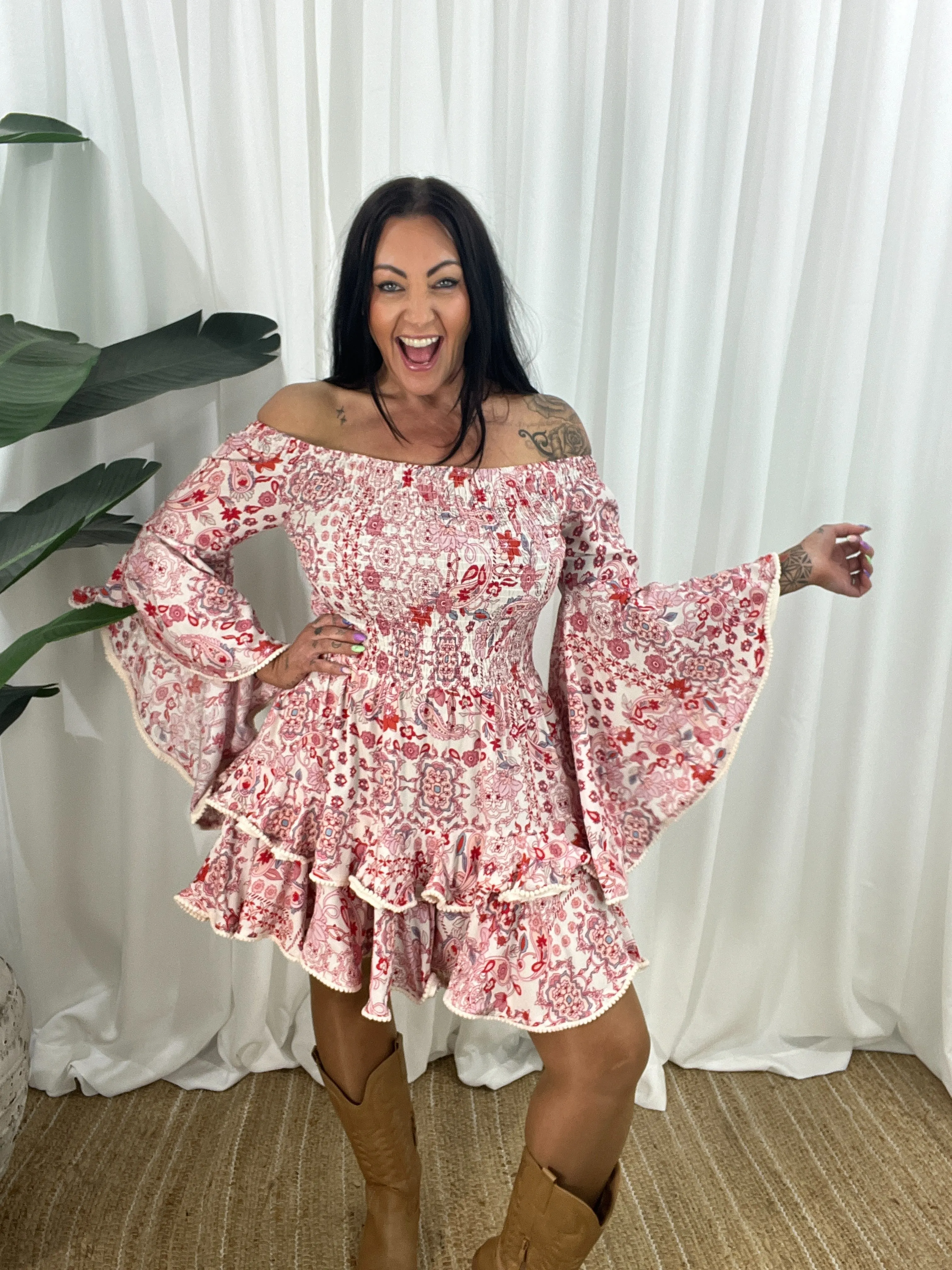 Primrose Dress - Ruby Red