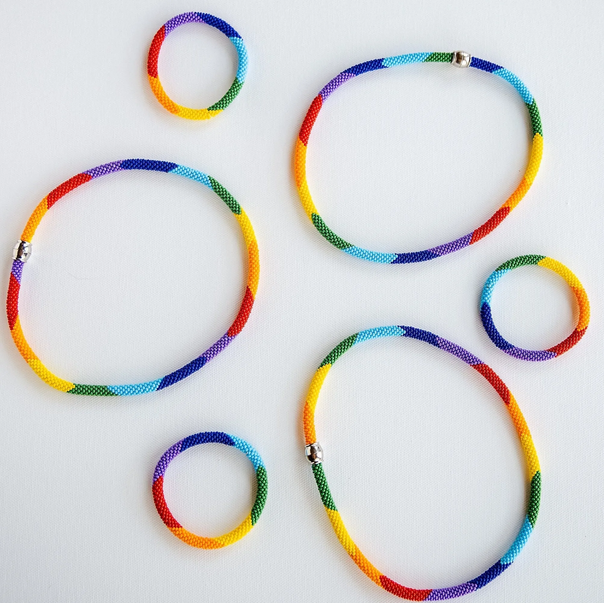 Rainbow Necklaces and Bracelets