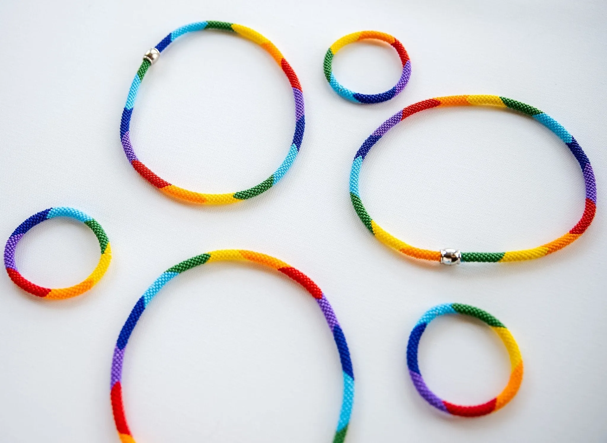 Rainbow Necklaces and Bracelets