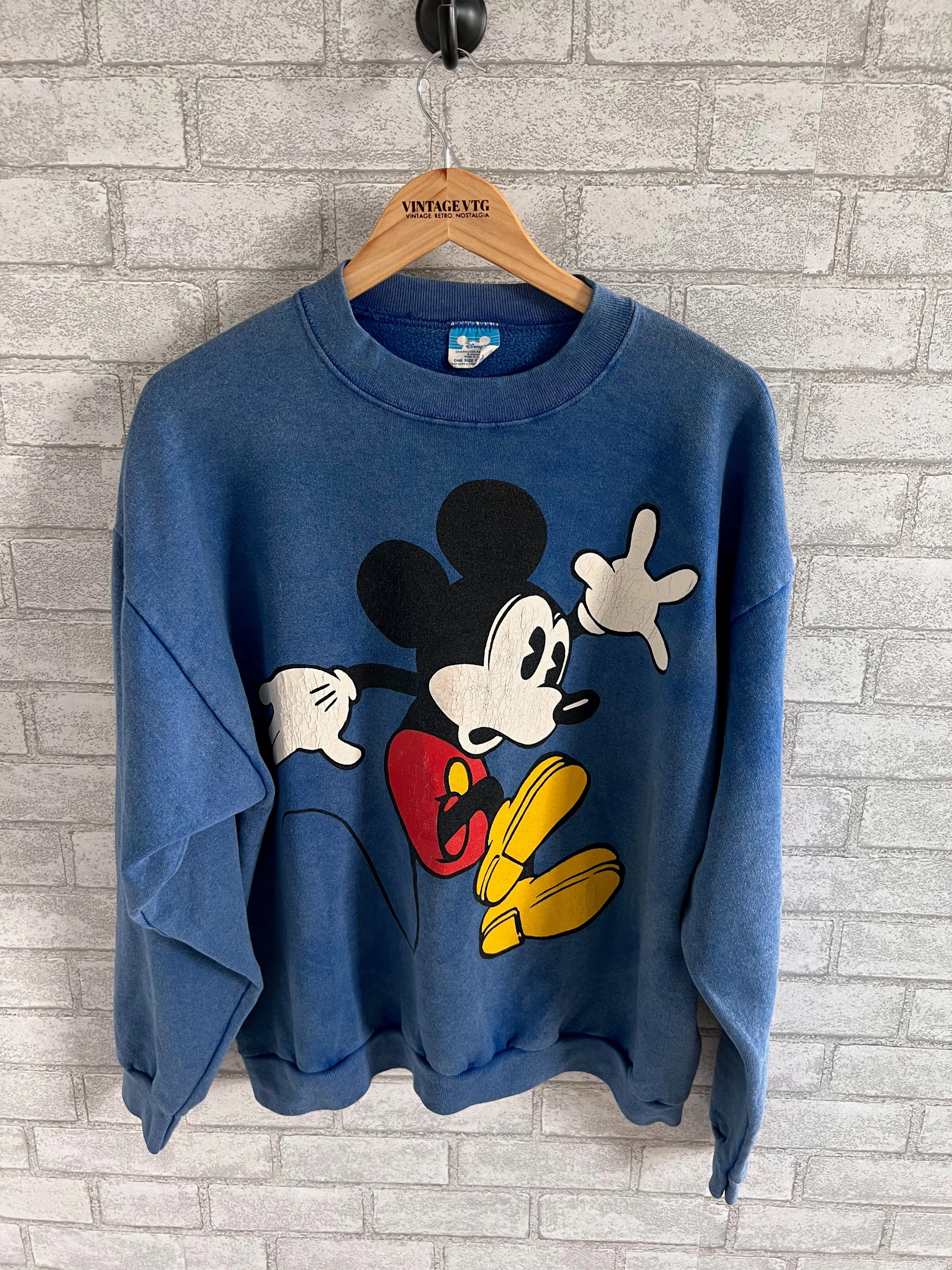 Rare Vintage Disney Blue One size fits all tag.