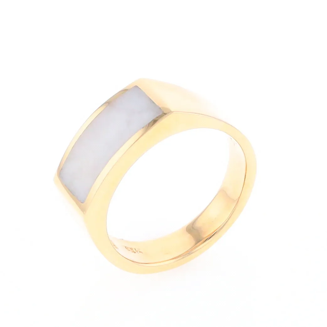 Rectangle Historic Quartz Inlaid Ring