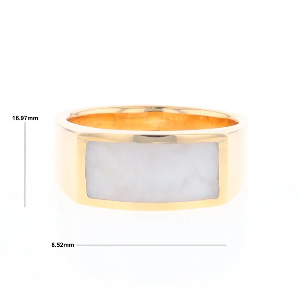Rectangle Historic Quartz Inlaid Ring