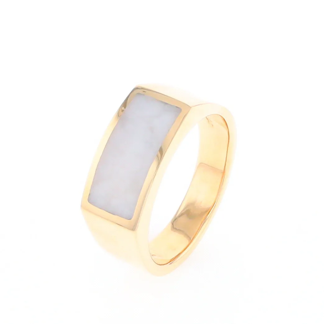 Rectangle Historic Quartz Inlaid Ring