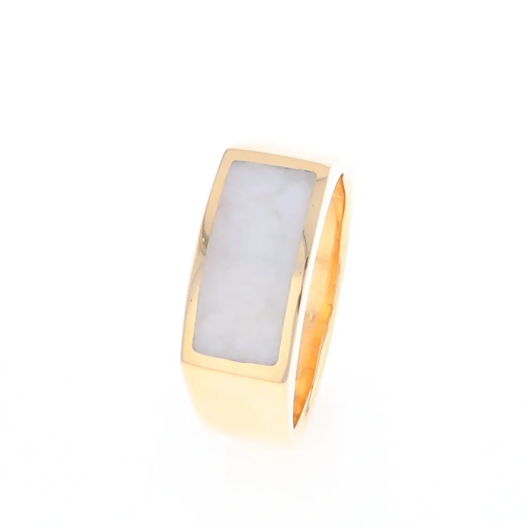 Rectangle Historic Quartz Inlaid Ring