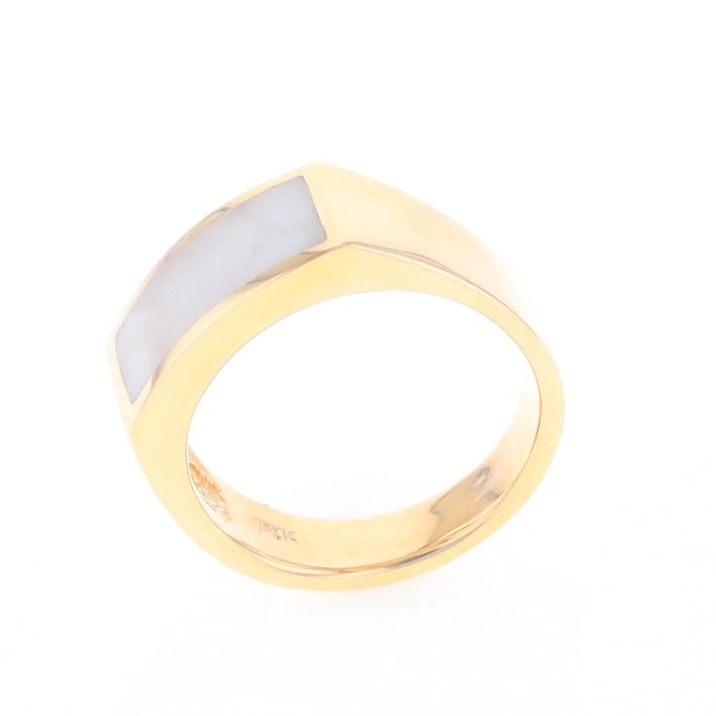 Rectangle Historic Quartz Inlaid Ring
