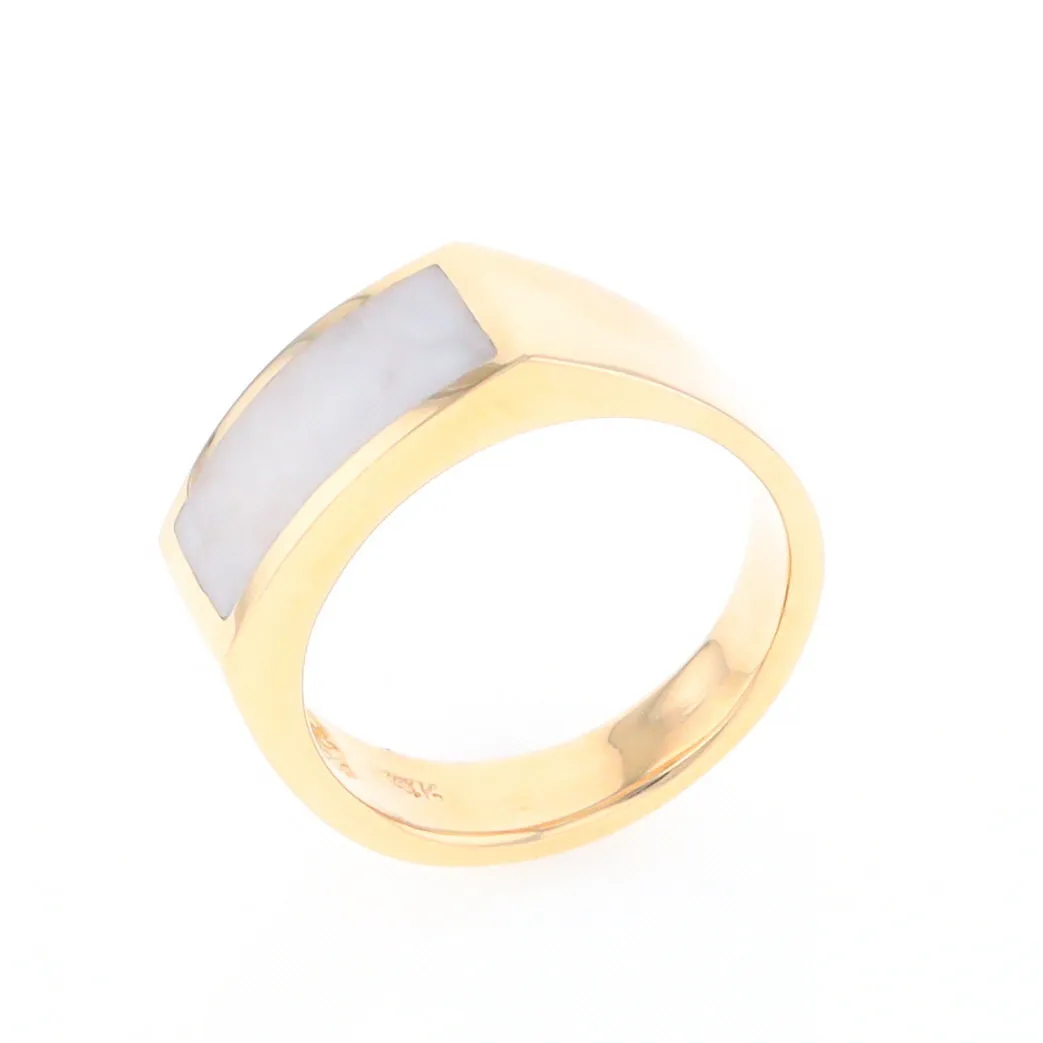 Rectangle Historic Quartz Inlaid Ring