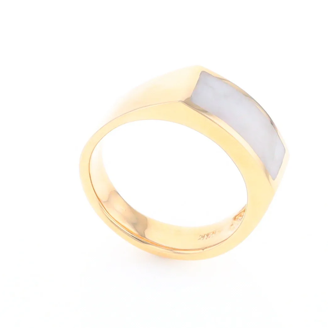 Rectangle Historic Quartz Inlaid Ring