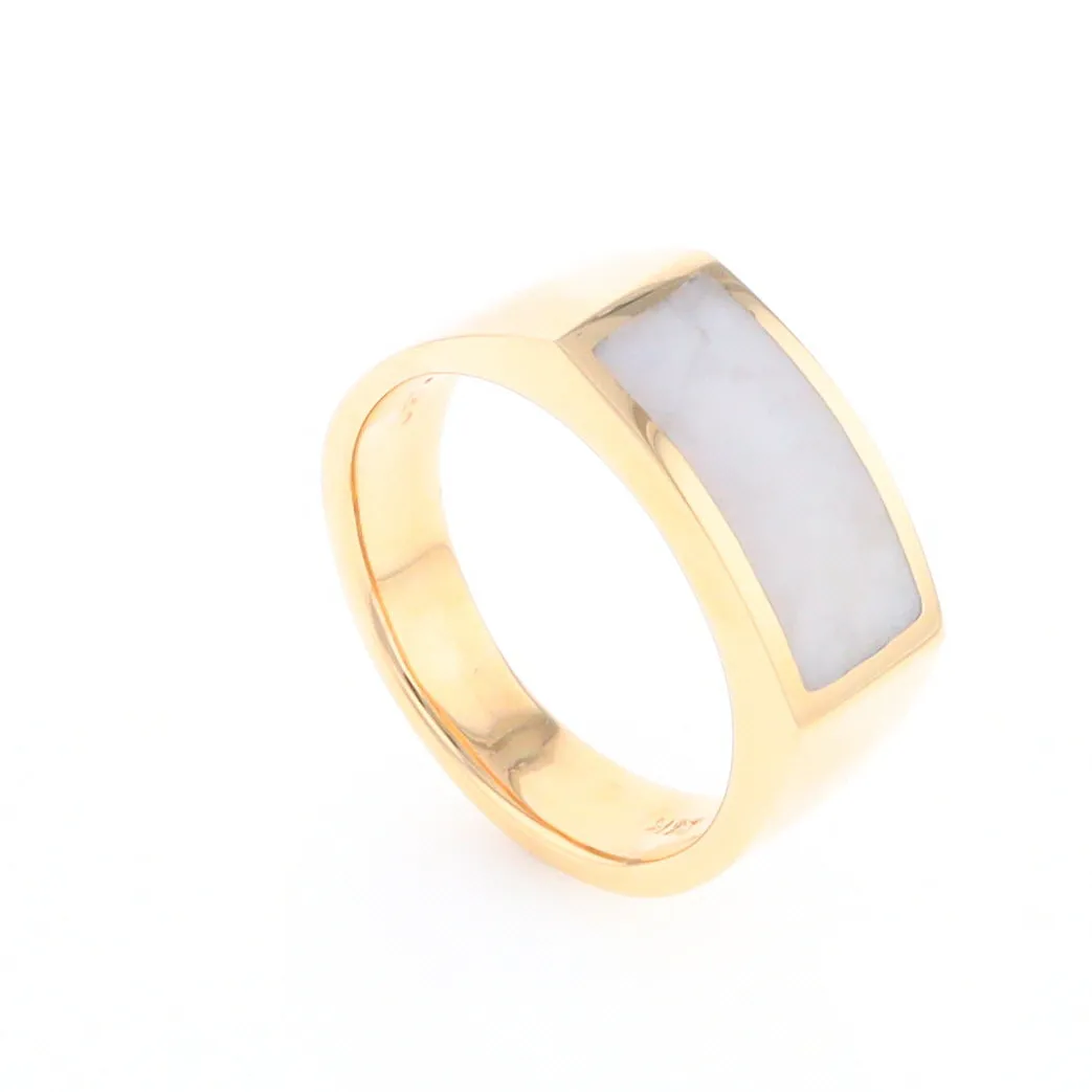Rectangle Historic Quartz Inlaid Ring