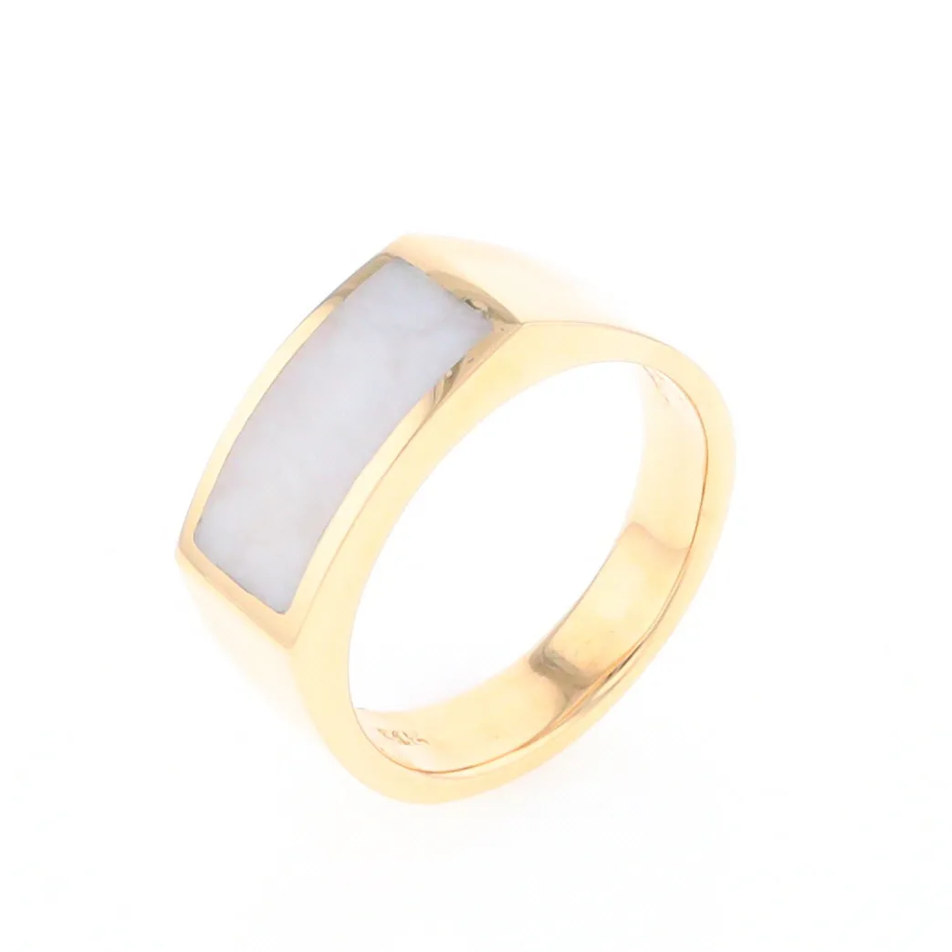 Rectangle Historic Quartz Inlaid Ring