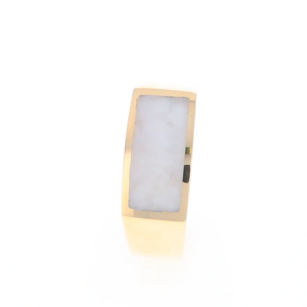 Rectangle Historic Quartz Inlaid Ring