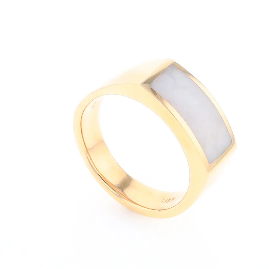 Rectangle Historic Quartz Inlaid Ring