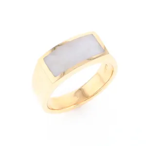 Rectangle Historic Quartz Inlaid Ring
